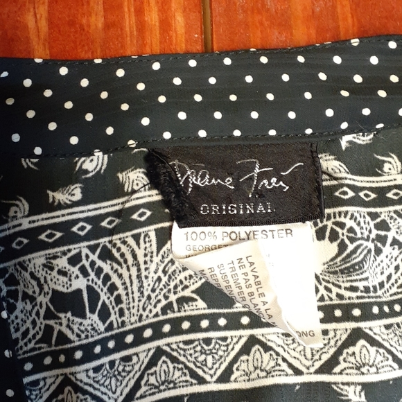 Diane Freis Vintage Black & White Jacket Blouse - Picture 8 of 10